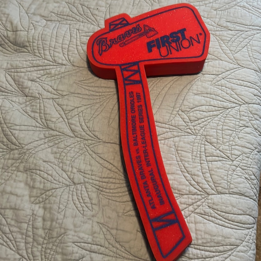 Collectible 1997 Atlanta Braves foam tomahawk
